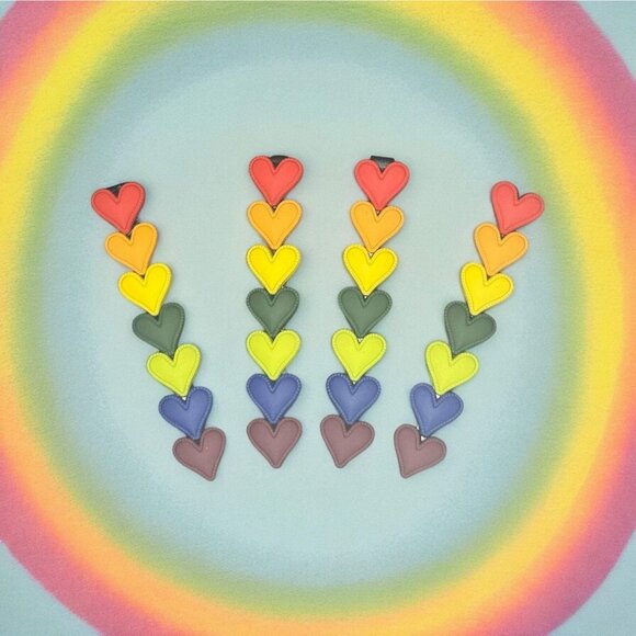 PRIDE HEARTS RAINBOW HAIR BARRETTE - Picture 6 of 8